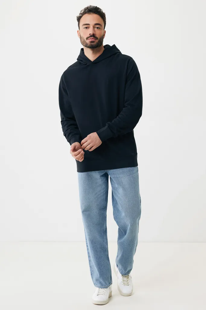 IQONIQ Yengo Hoodie mit Seitentaschen aus rec. Baumwolle, schwarz – Bild 4