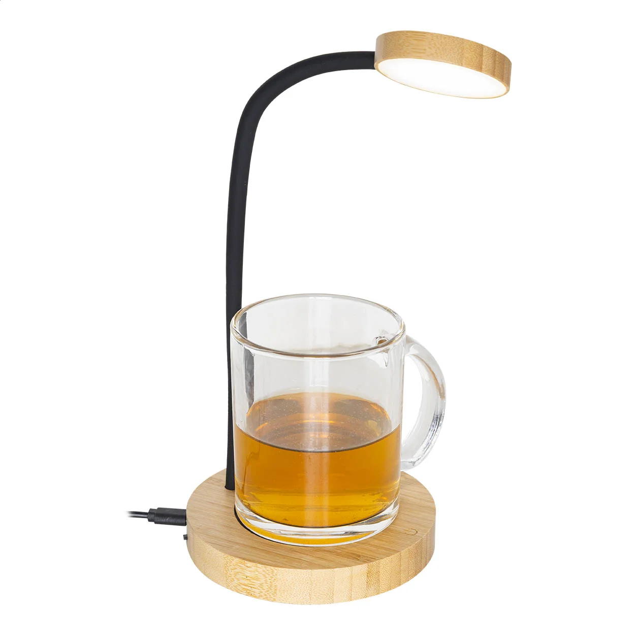 Tassenwärmer-Tischlampe SipLight, natur, schwarz – Bild 10