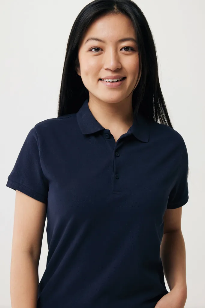IQONIQ Yosemite Damen Piqué-Poloshirt aus rec. Baumwolle, navy blau – Bild 7