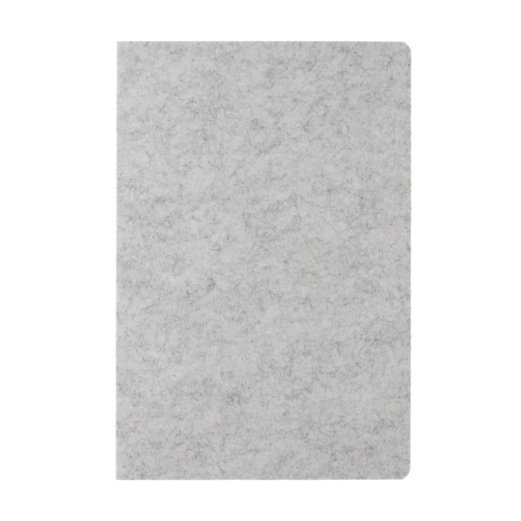 Phrase GRS-zertifiziertes A5-Notizbuch aus recyceltem Filz, grau – Bild 3
