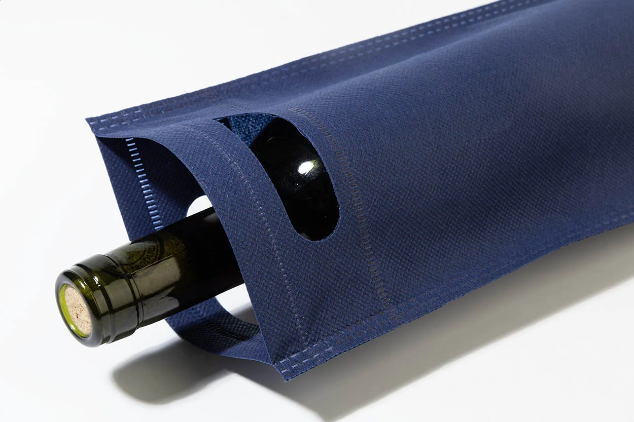 Flaschen-Geschenktasche Mosel, dunkelblau – Bild 3