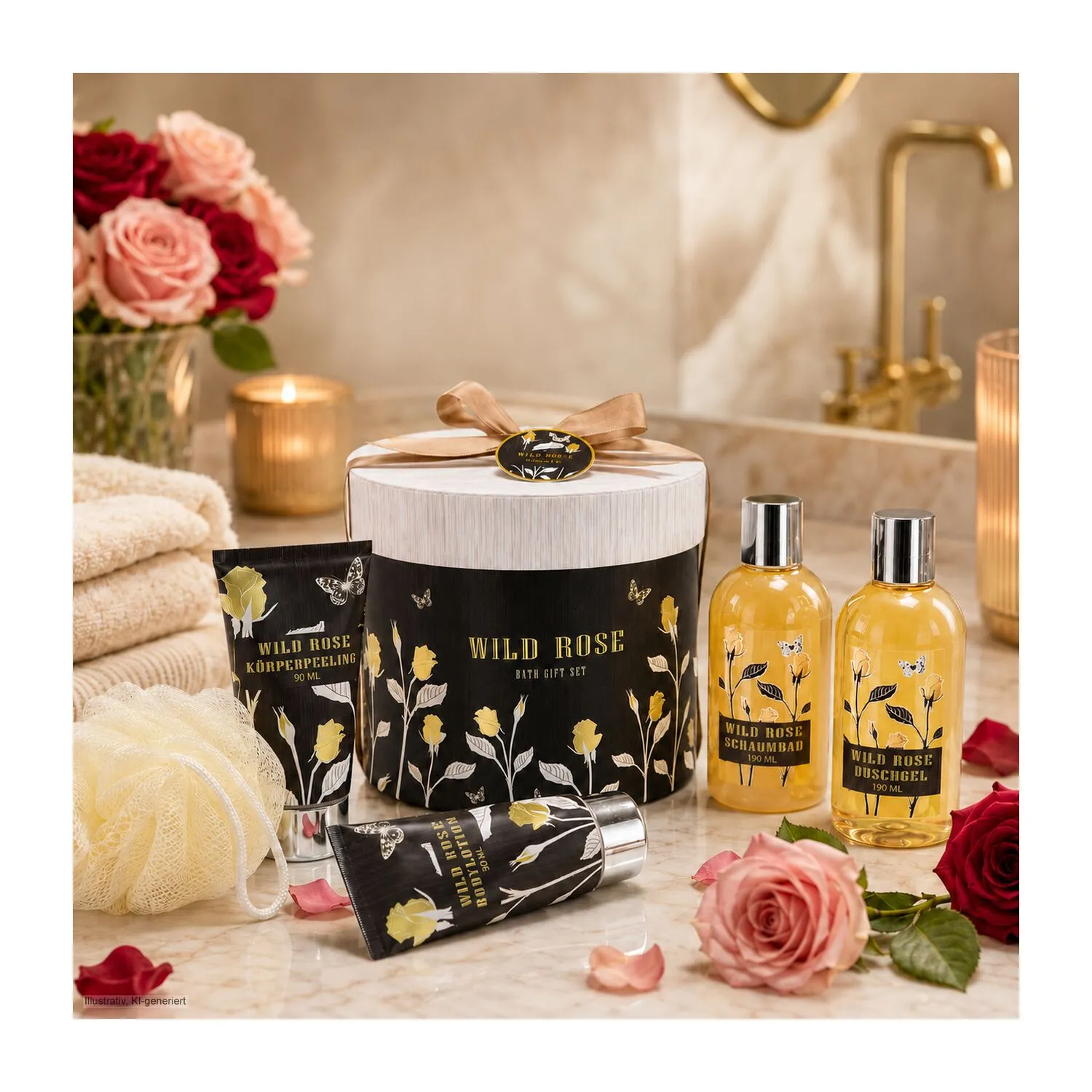 Wellness-Geschenkset: Wild Rose, schwarz – Bild 4