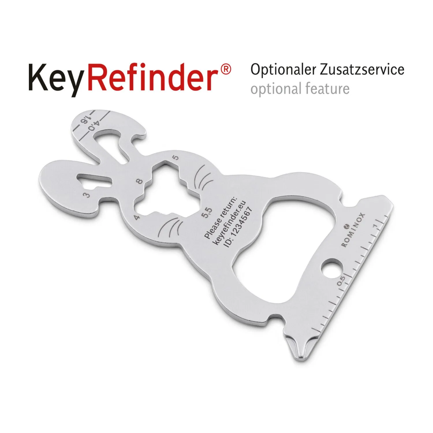 ROMINOX® Key Tool // Bunny - 16 functions (Osterhase), silber – Bild 11