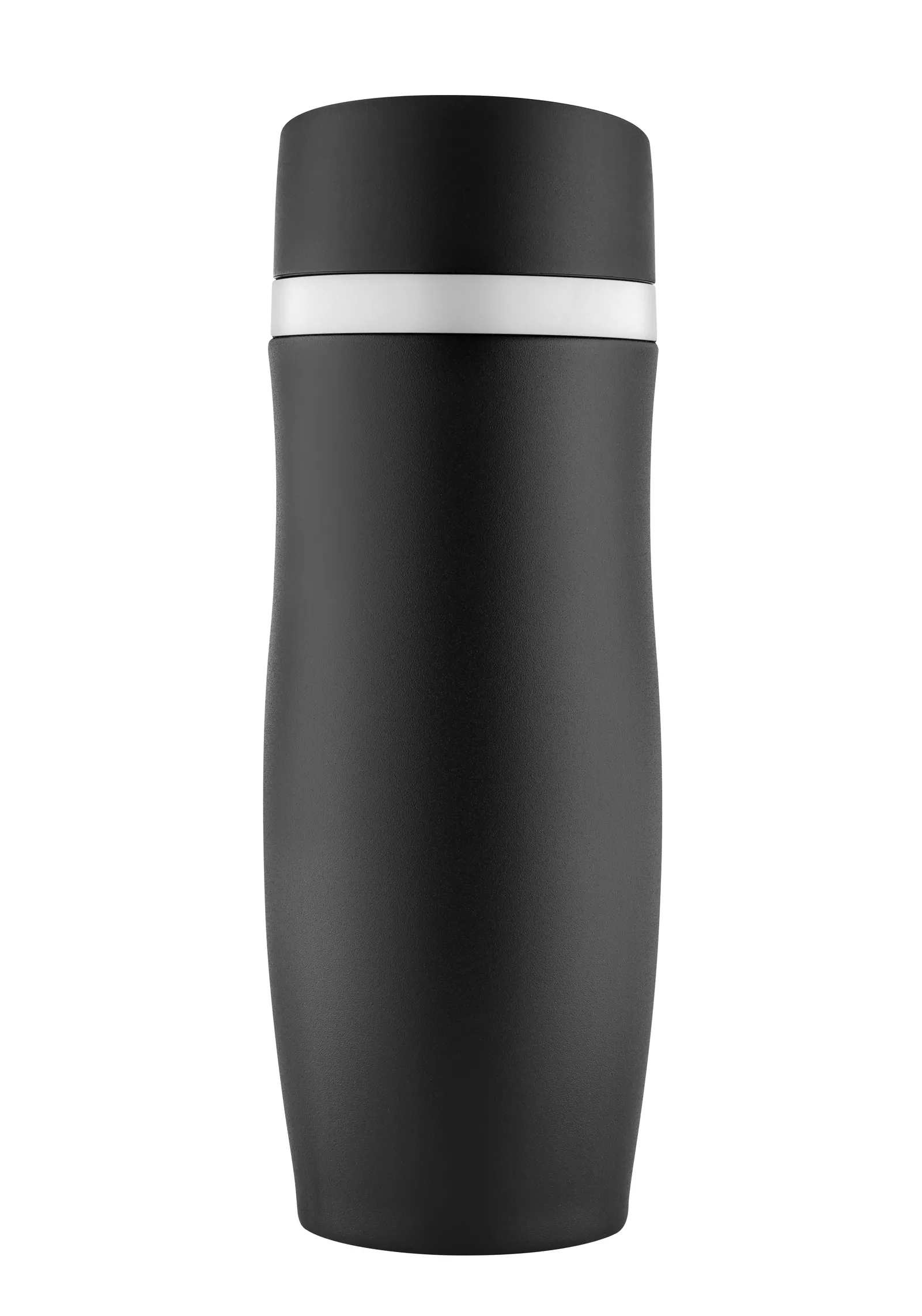 Thermobecher "CremaExtensaNero" schwarz/Ring, schwarz/weiß – Bild 2