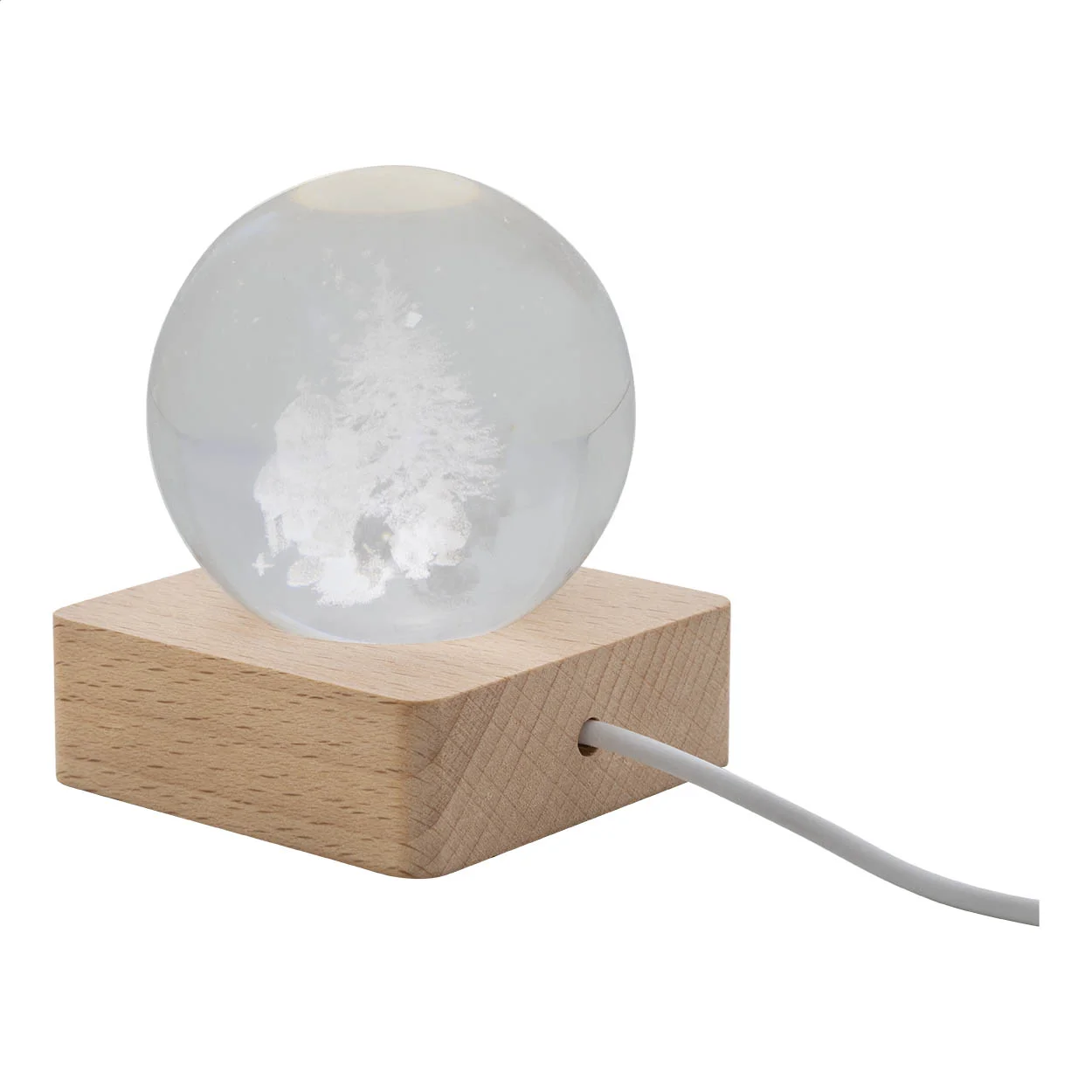 Leuchtkugel Borealis mit Weihnachtsmotiv, transparent, natur – Bild 2