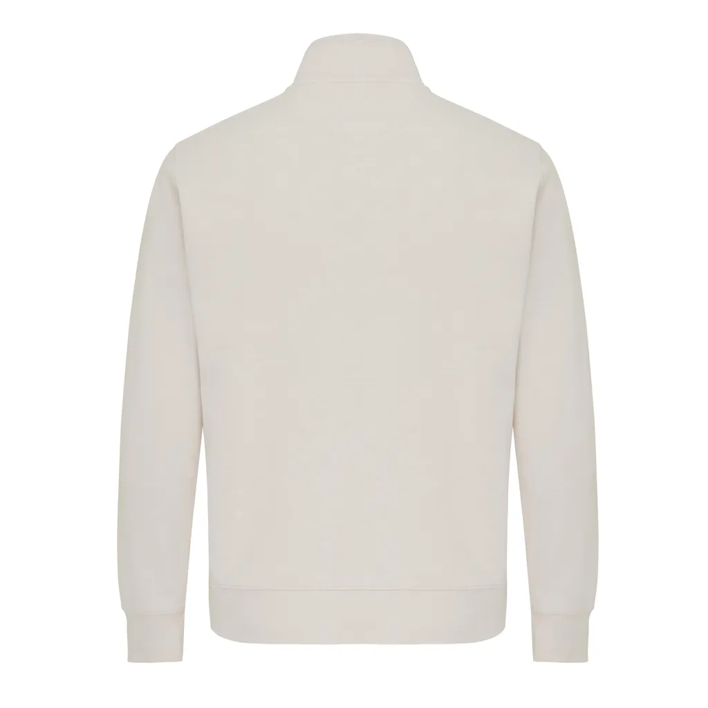 IQONIQ Elgon Quarter-Zip-Sweater aus rec. Baumwolle, ivory white – Bild 2