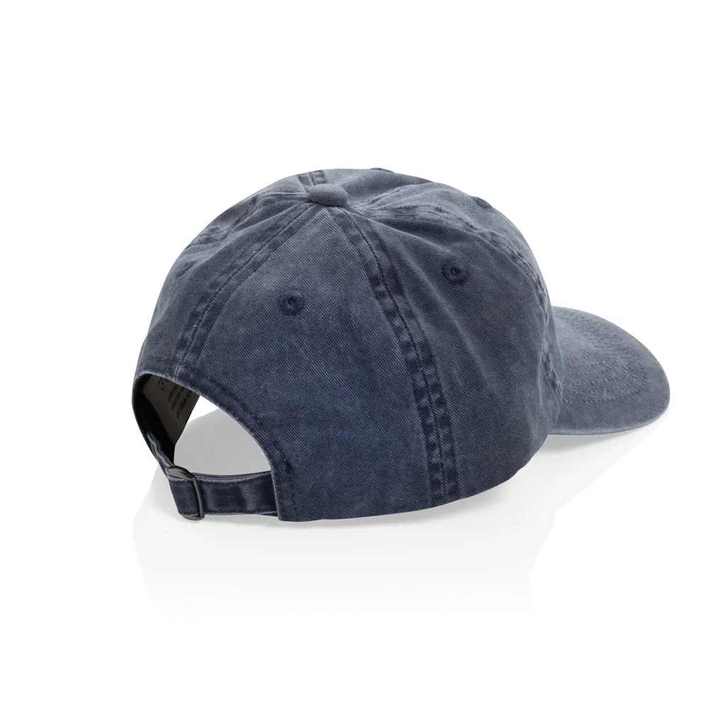 BEAU AWARE™ Washed 6-Panel Kappe aus 270gr/m² Baumwolltwill, navy blau – Bild 2