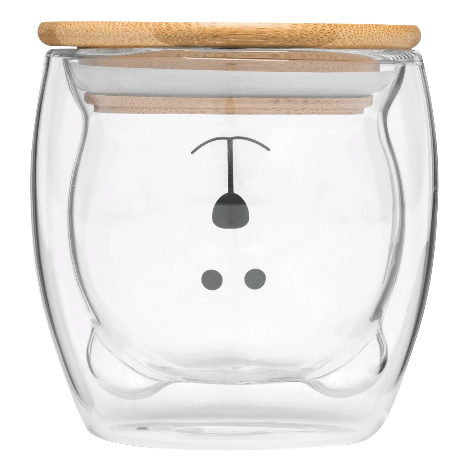 BAMBOO BEAR - Glas braun, transparent, braun, transparent – Bild 2