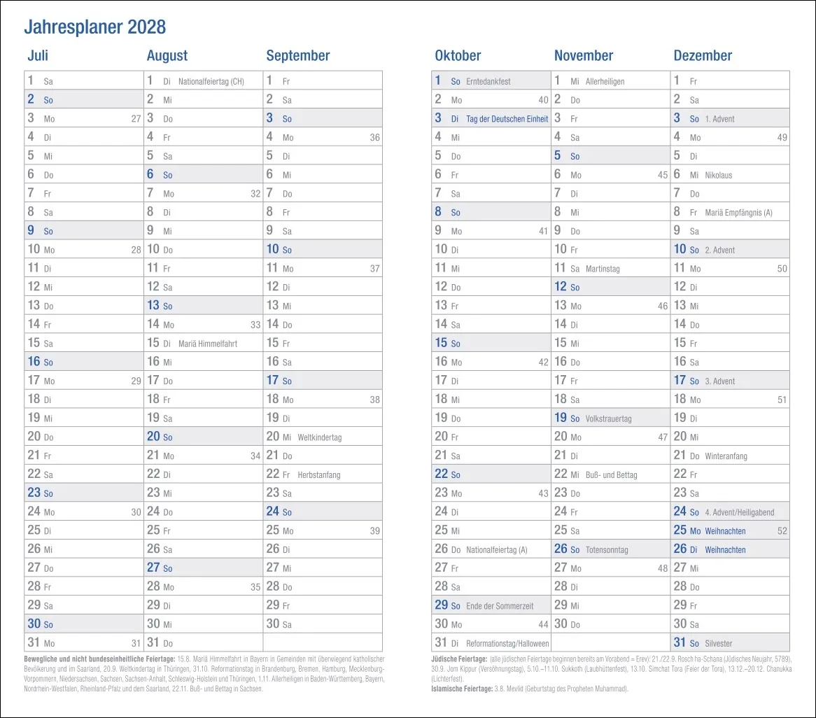 Taschen Woche schwarz Taschenkalender 2027 – Bild 13