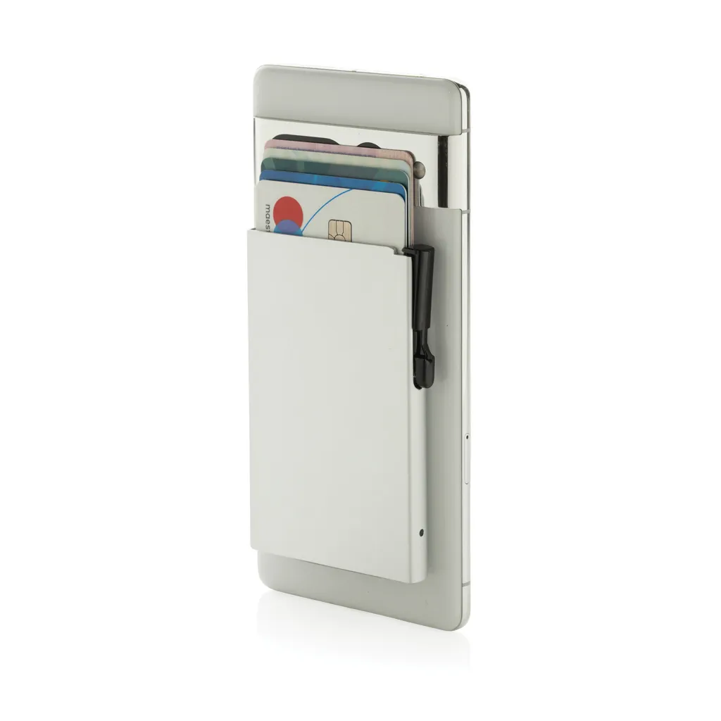 Magnetischer RFID-Kartenhalter aus Aluminium für Smartphones, silber – Bild 3
