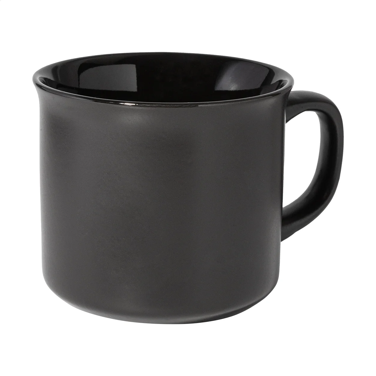 Matter Vintage-Becher Woodstock Flat, schwarz – Bild 2