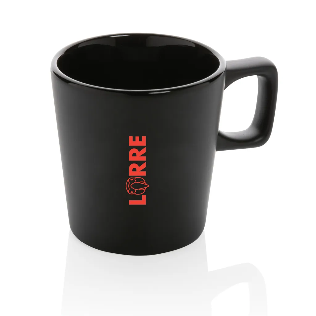 Moderne Keramik Kaffeetasse, 300ml, schwarz – Bild 2