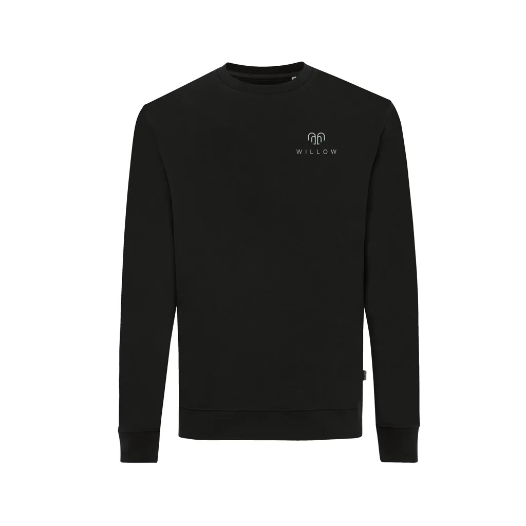 IQONIQ Zion Rundhals-Sweater aus recycelter Baumwolle, schwarz – Bild 3