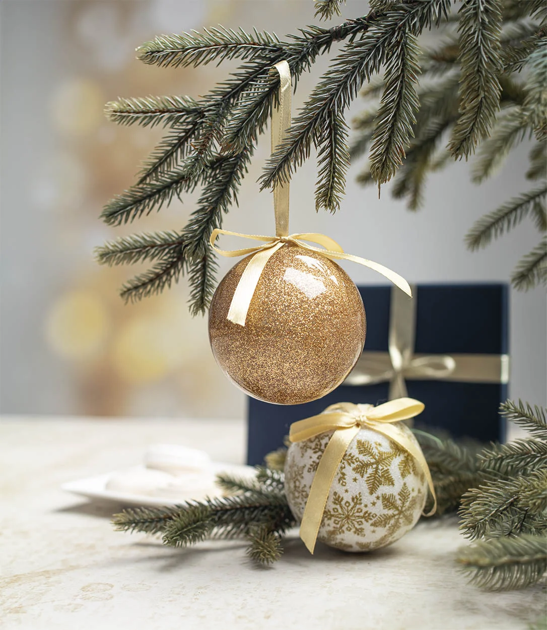 Weihnachtsbaum-Kugel Nordskot, gold – Bild 7