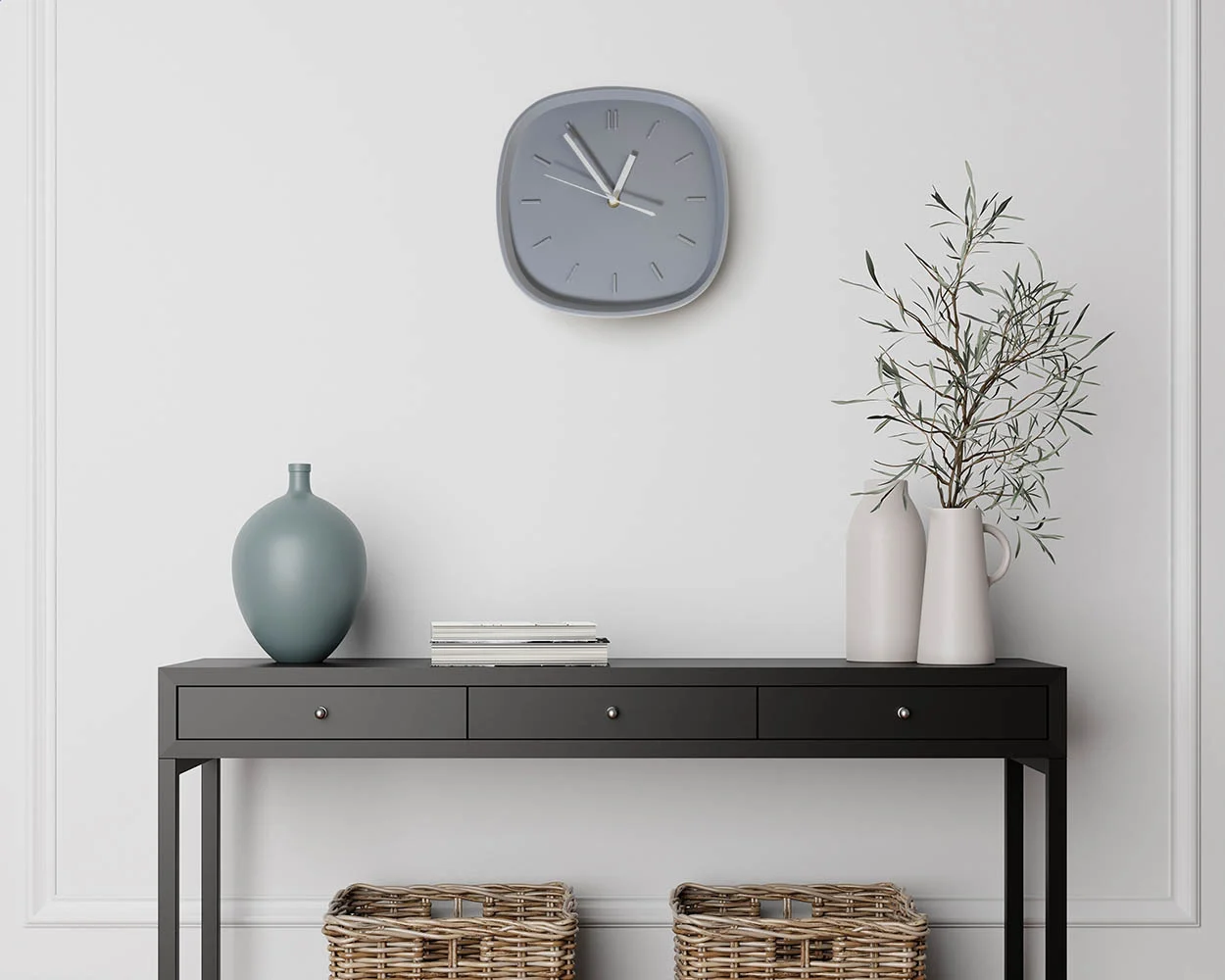 RPS Wanduhr Rectra, grau – Bild 3