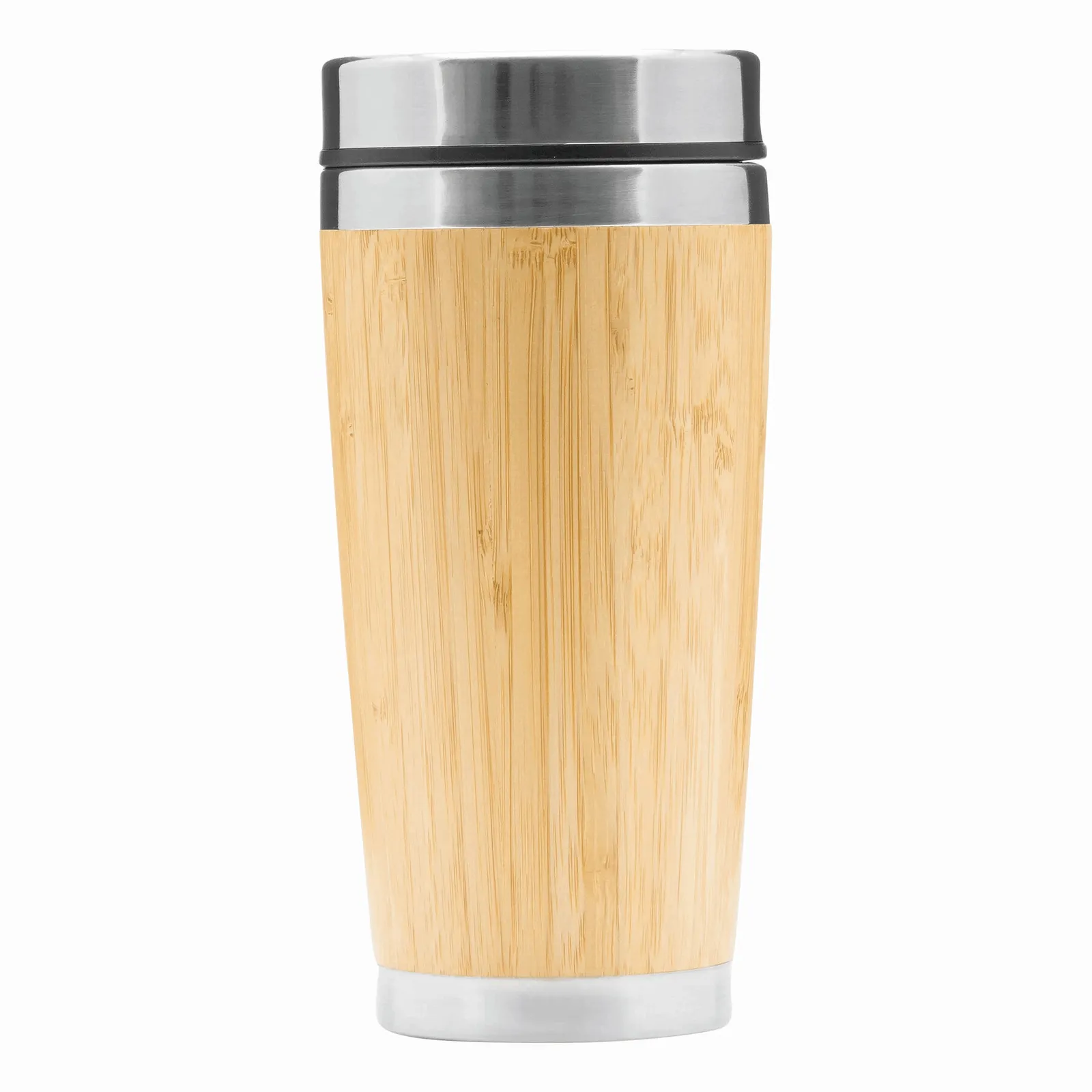 BAMBOO DRINK - Isolierbecher braun, silber, braun, silber – Bild 2