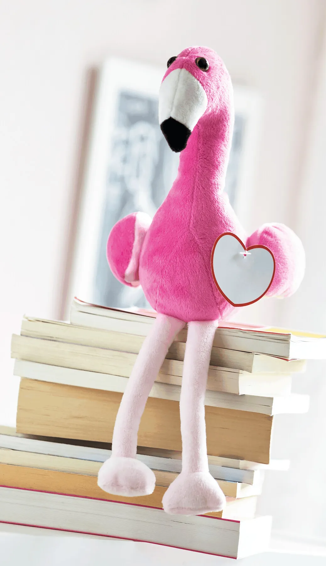 LUISA - Plüsch-Flamingo pink, schwarz, weiß, pink, schwarz – Bild 5