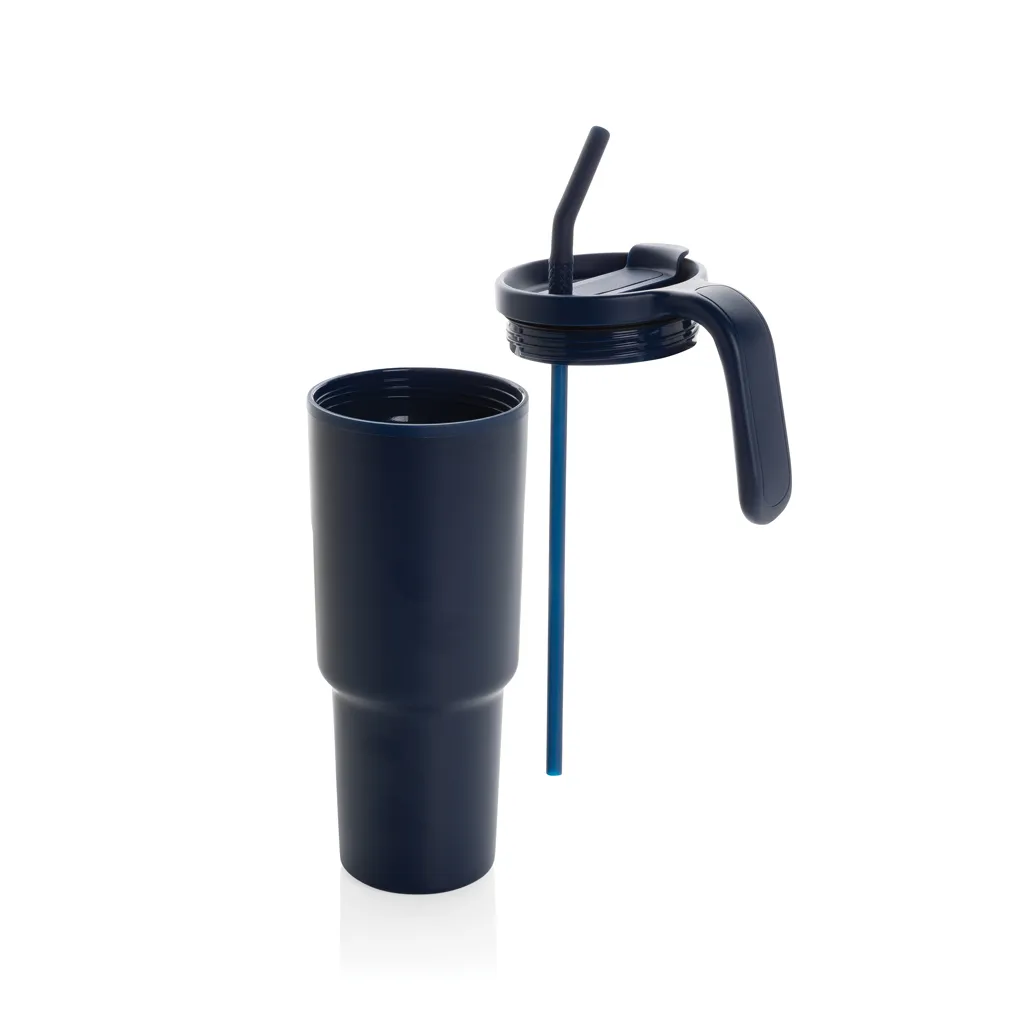 Graphic 360 Becher aus RCS-zertifiziert recyc. Stahl, 900ml, navy blau – Bild 2
