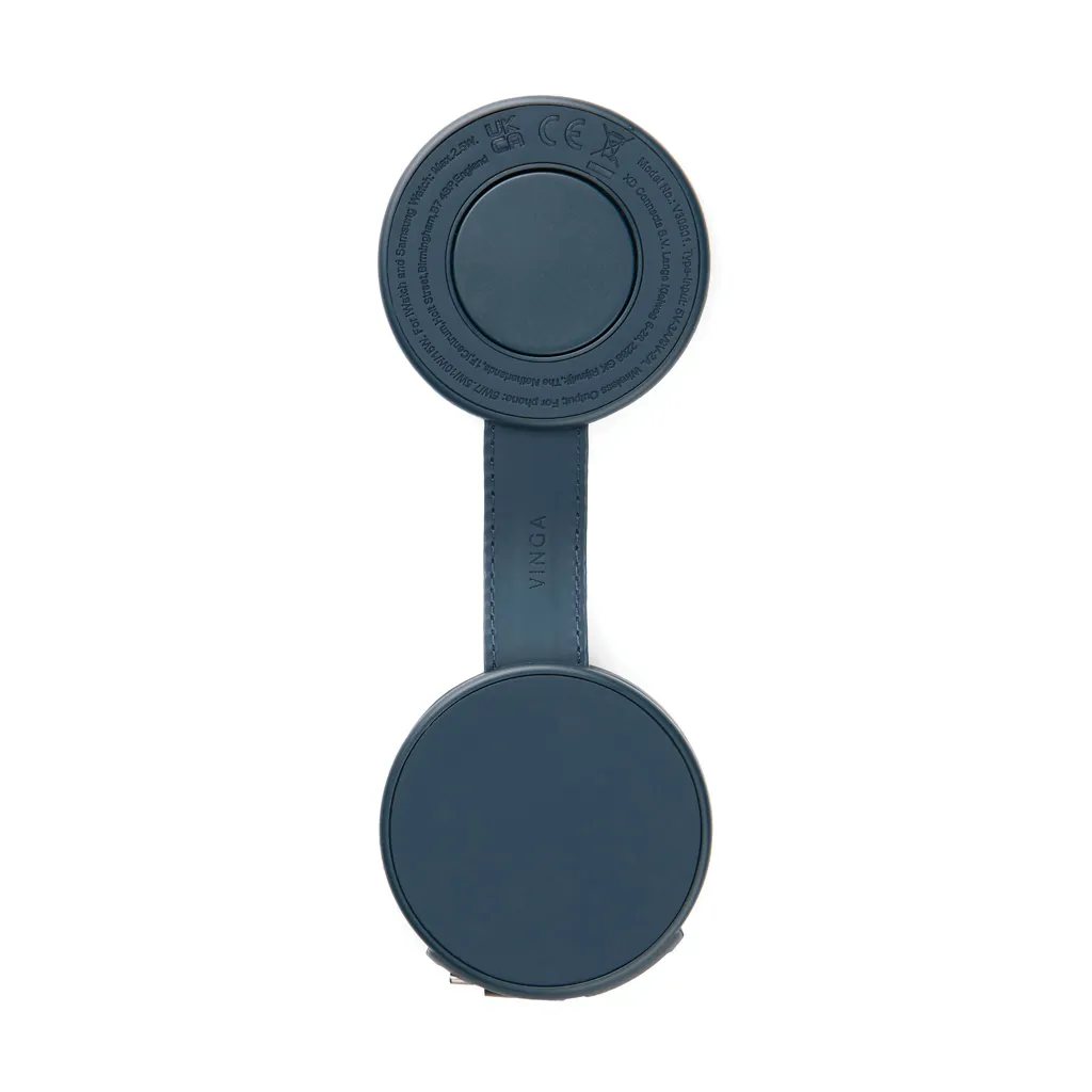 VINGA Baltimore 2-in-1 kabelloser 15W RCS Travel Charger, navy blau – Bild 5