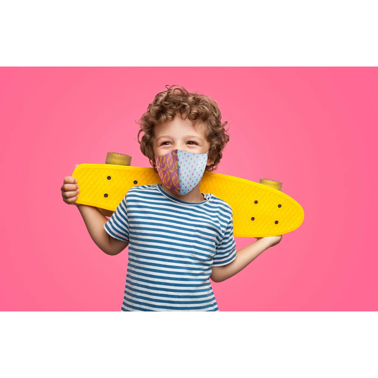 Waschbare Gesichtsmaske CreaMask Adjust Kids, weiß – Bild 6