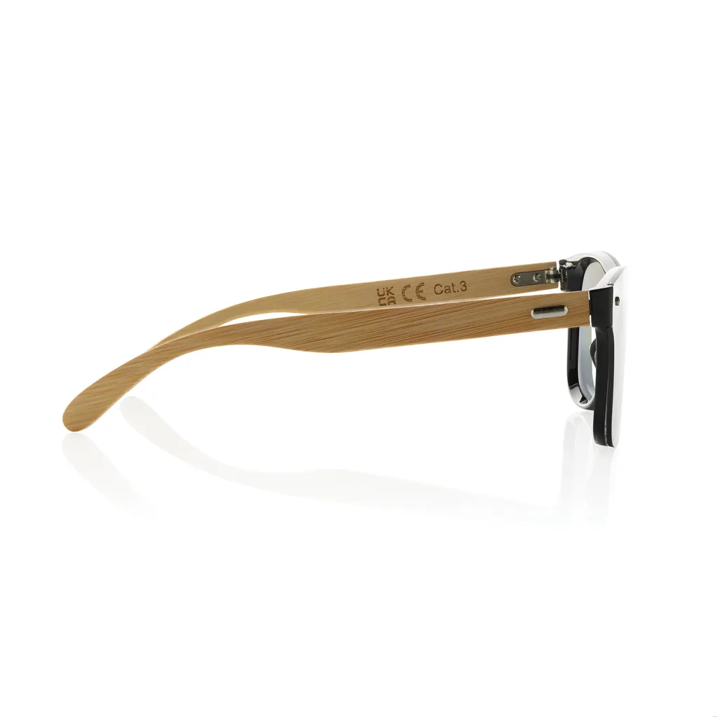 Prism Sonnenbrille aus RCS rec. Kunststoff mit Bambusbügeln, braun – Bild 3