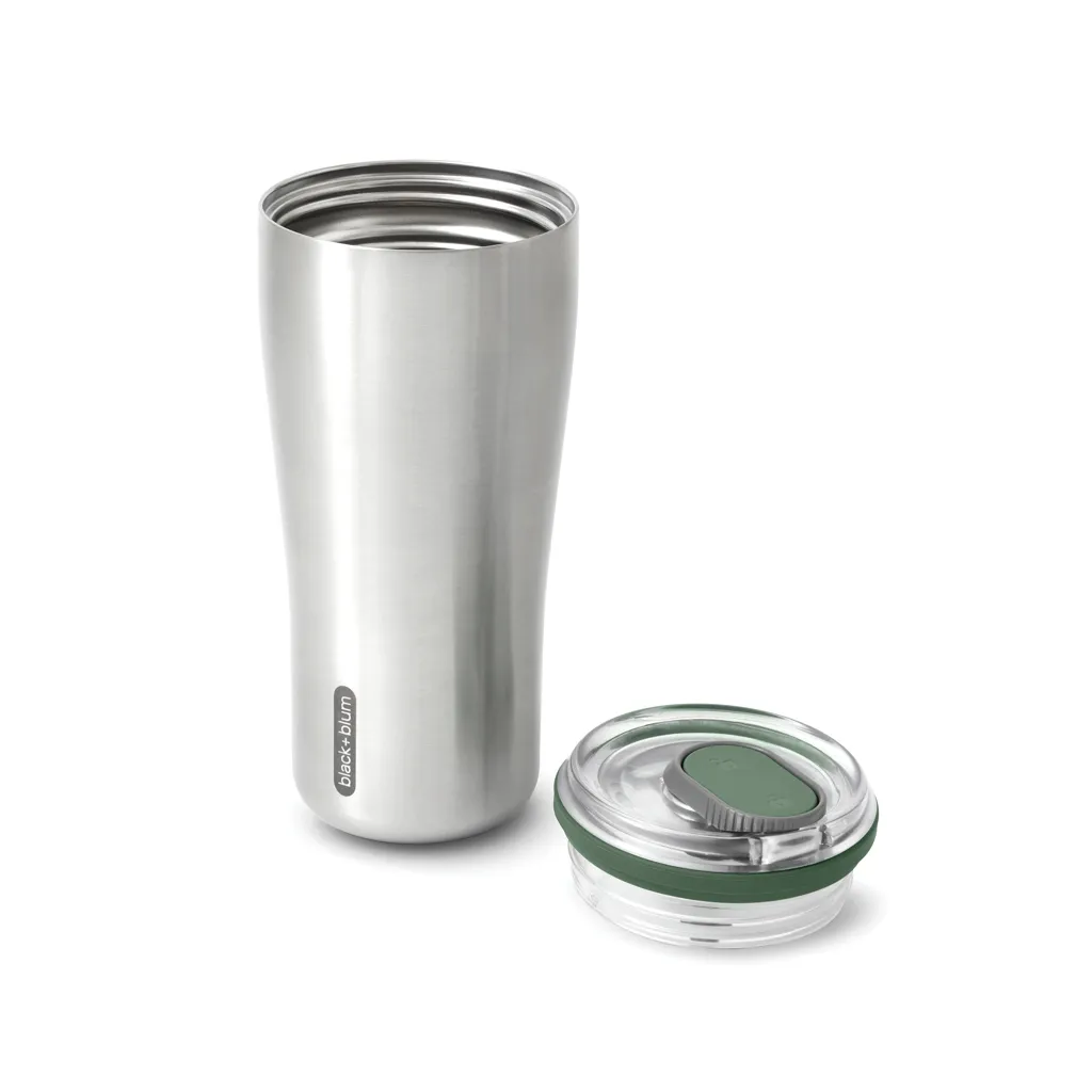 Black+Blum isolierter Reisebecher 600ml, Olivgrün – Bild 4