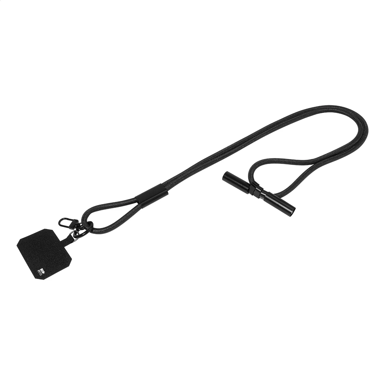 60W Lanyard mit Lade- und Datenkabel aus RPET HolCharge, schwarz – Bild 2