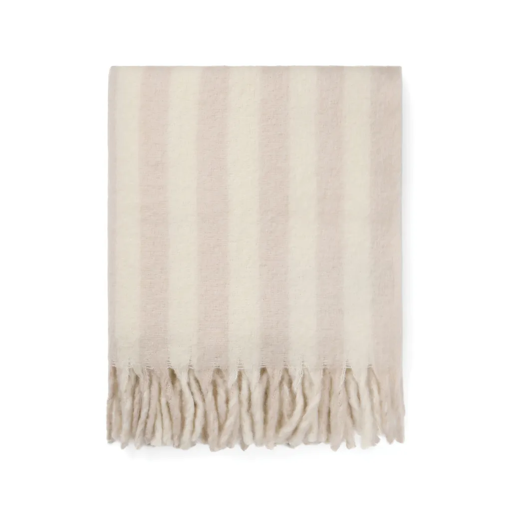VINGA Lioro Decke aus GRS Wollmischung, beige – Bild 2