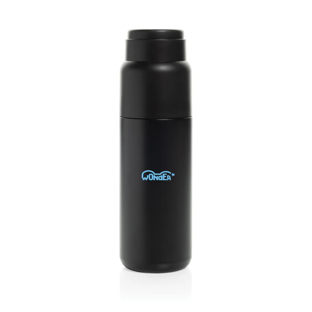 Thermocup RCS – recycelte Thermosflasche mit Becher, 500ml, schwarz – Bild 6