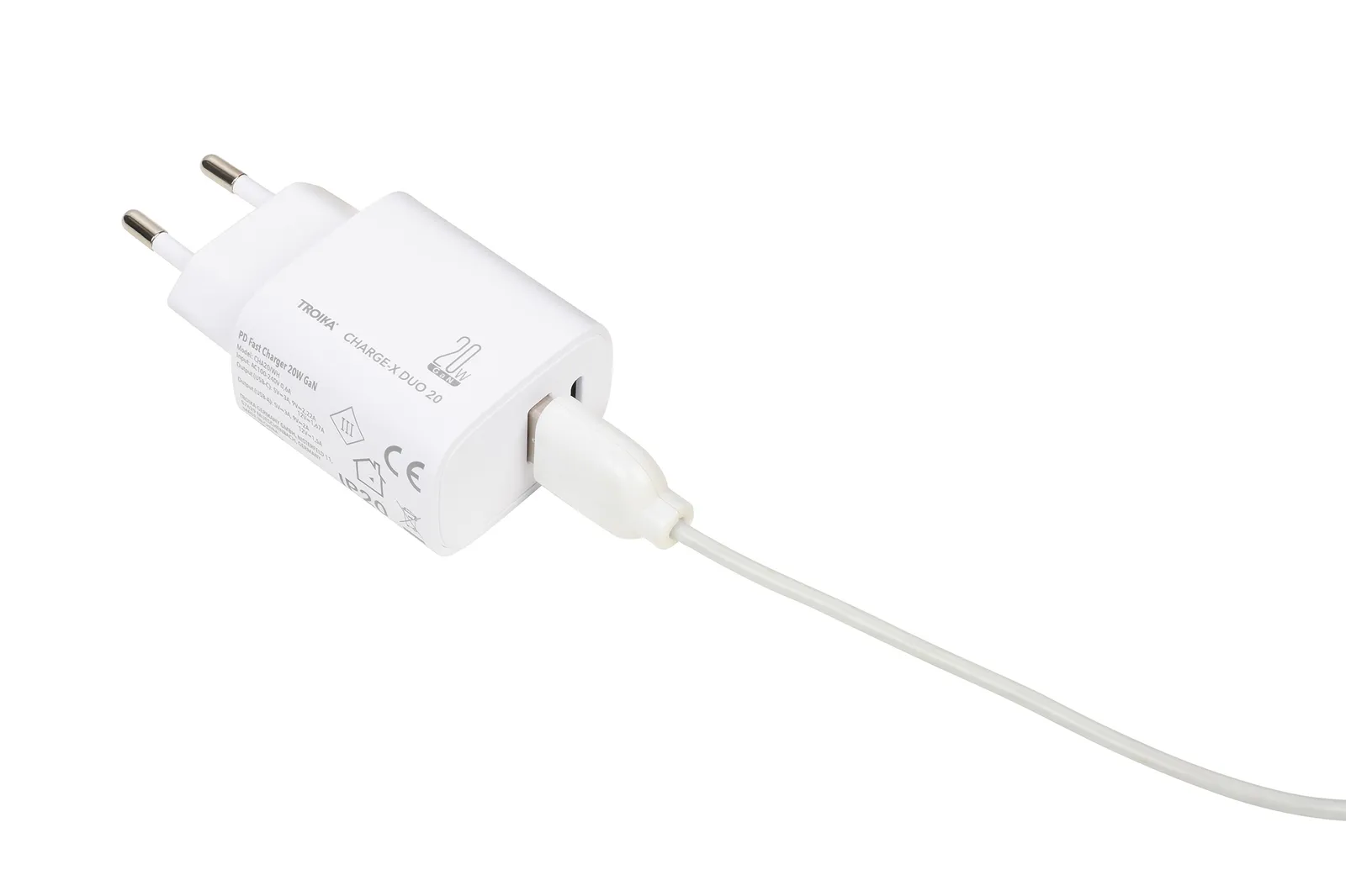 Ladestecker CHARGE-X DUO 20, weiß – Bild 3