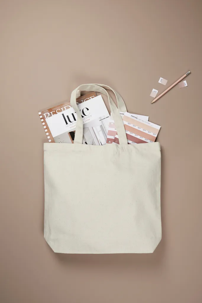 VINGA Hilo AWARE™ Tragetasche aus recyceltem Canvas, off white – Bild 4