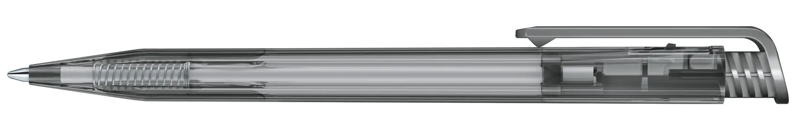 Super Hit Clear Druckkugelschreiber, Cool Gray 9 – Bild 4