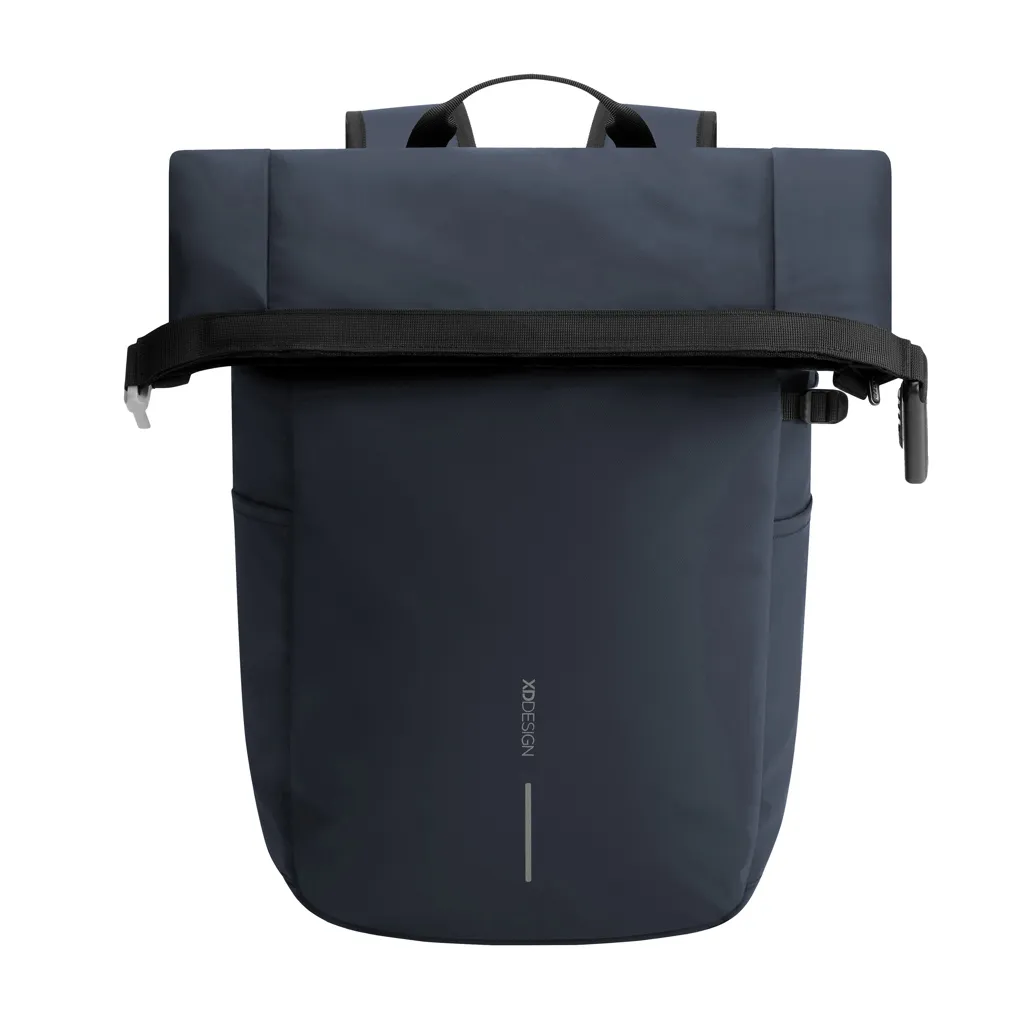 Urban wasserabweisender Anti-Diebstahl Rucksack, navy blau – Bild 8