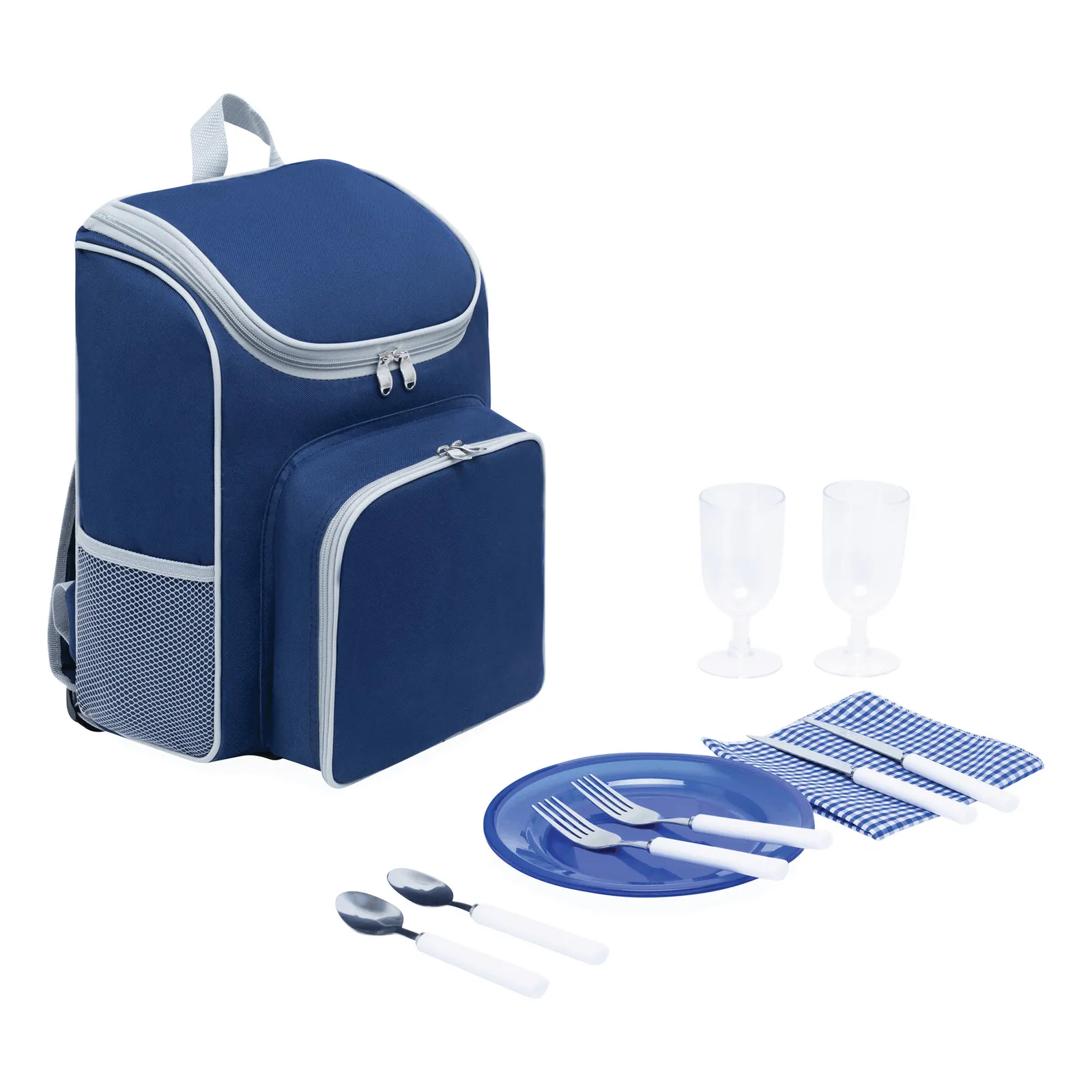 OUTSIDE - Picknick-Rucksack, blau, grau – Bild 7