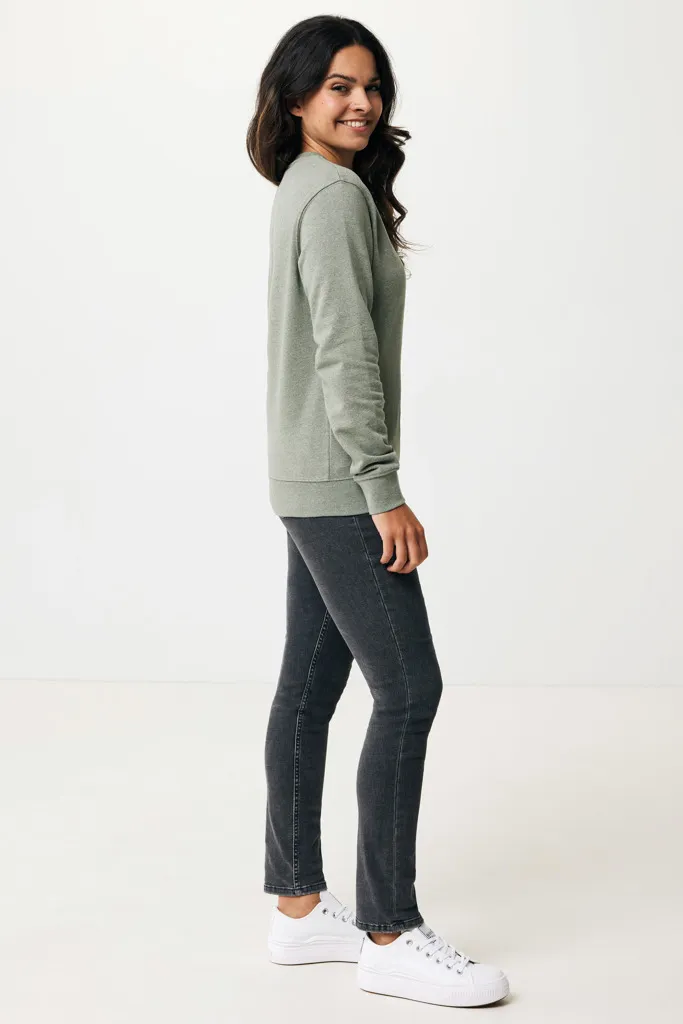 IQONIQ Denali ungefärbt. Rundhals-Sweater aus recycelter BW, heather green – Bild 7