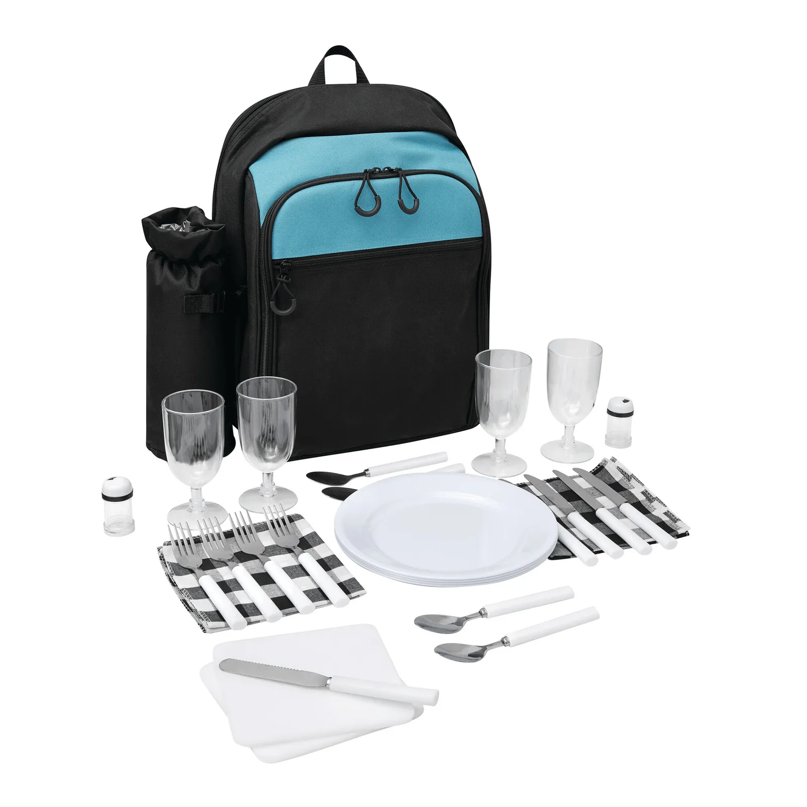 SMART TRIP - Picknick-Rucksack, schwarz, türkis – Bild 7