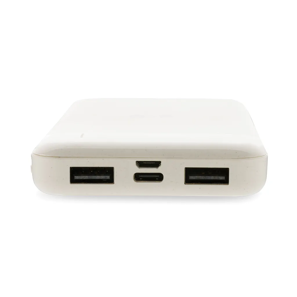Wireless Powerbank aus RCS Standard recyceltem Kunststoff, weiß – Bild 5