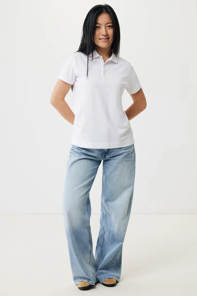 IQONIQ Yosemite Damen Piqué-Poloshirt aus rec. Baumwolle, recycled white – Bild 6