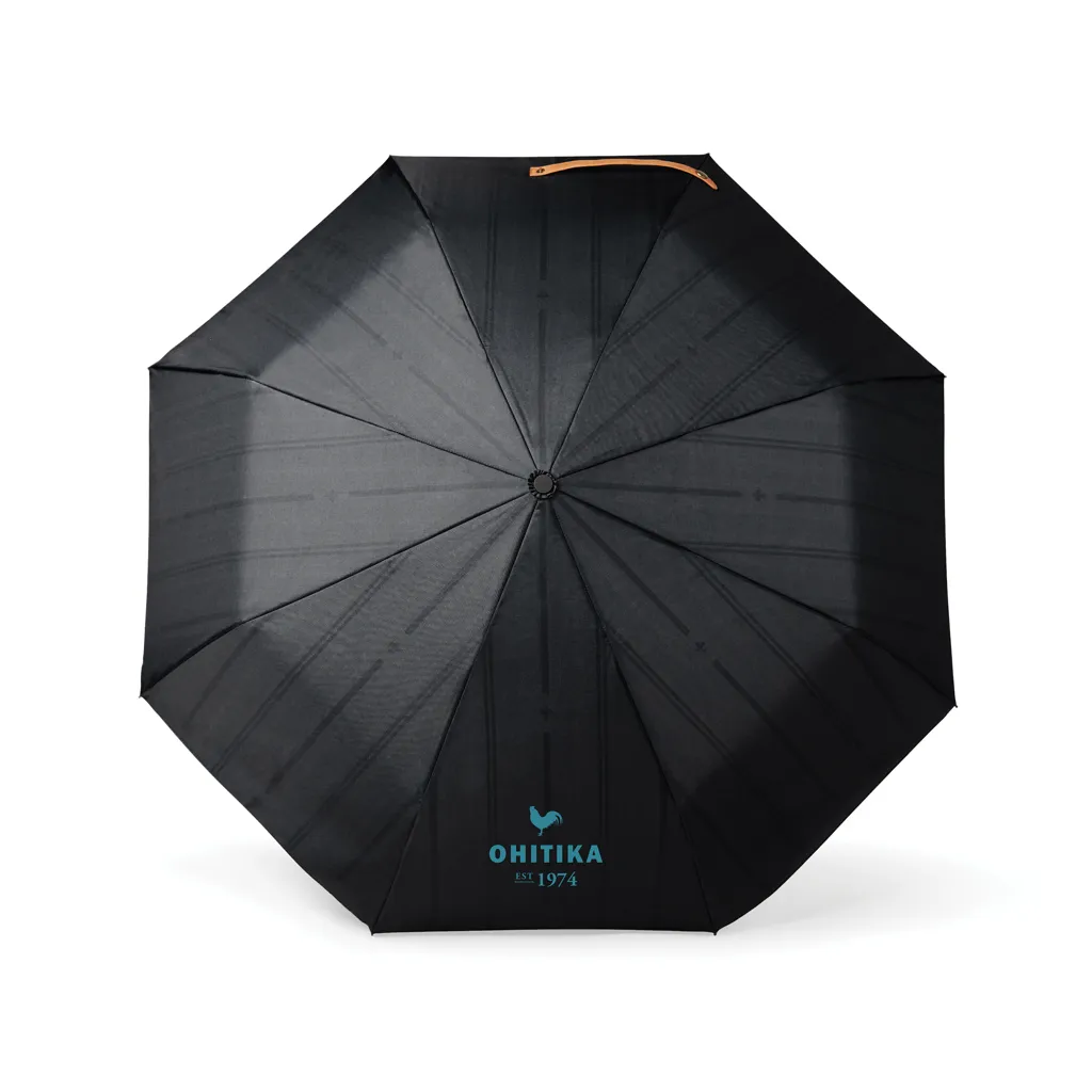 VINGA Bosler AWARE™ 21" faltbarer Schirm aus recyceltem PET, schwarz – Bild 5