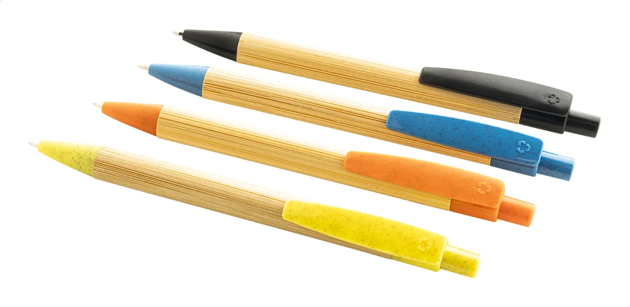 Bambus-Kugelschreiber Boothic, dunkelblau, natur – Bild 4