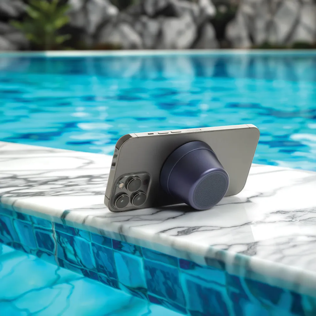 Nivio magnetischer 5W-Speaker aus RCS recyceltem Aluminium, blau – Bild 3