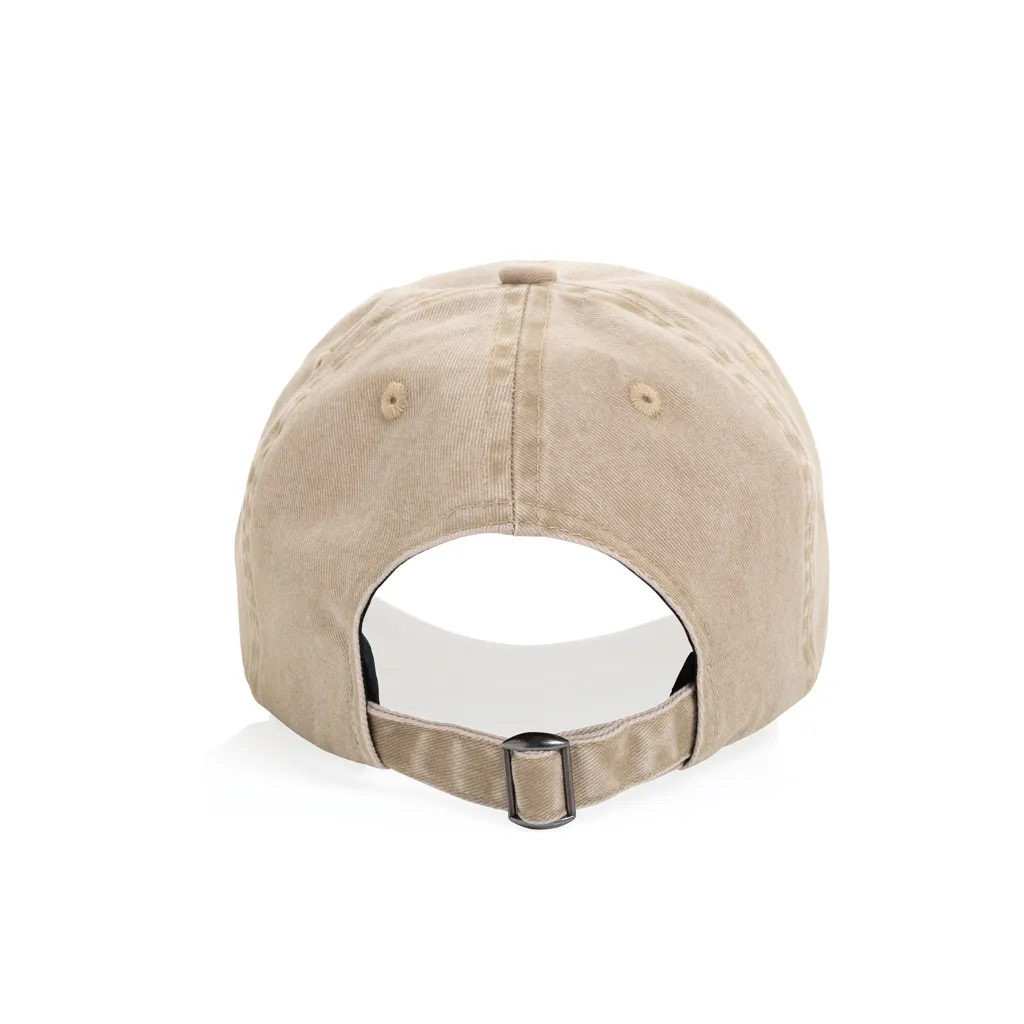 BEAU AWARE™ Washed 6-Panel Kappe aus 270gr/m² Baumwolltwill, beige – Bild 5