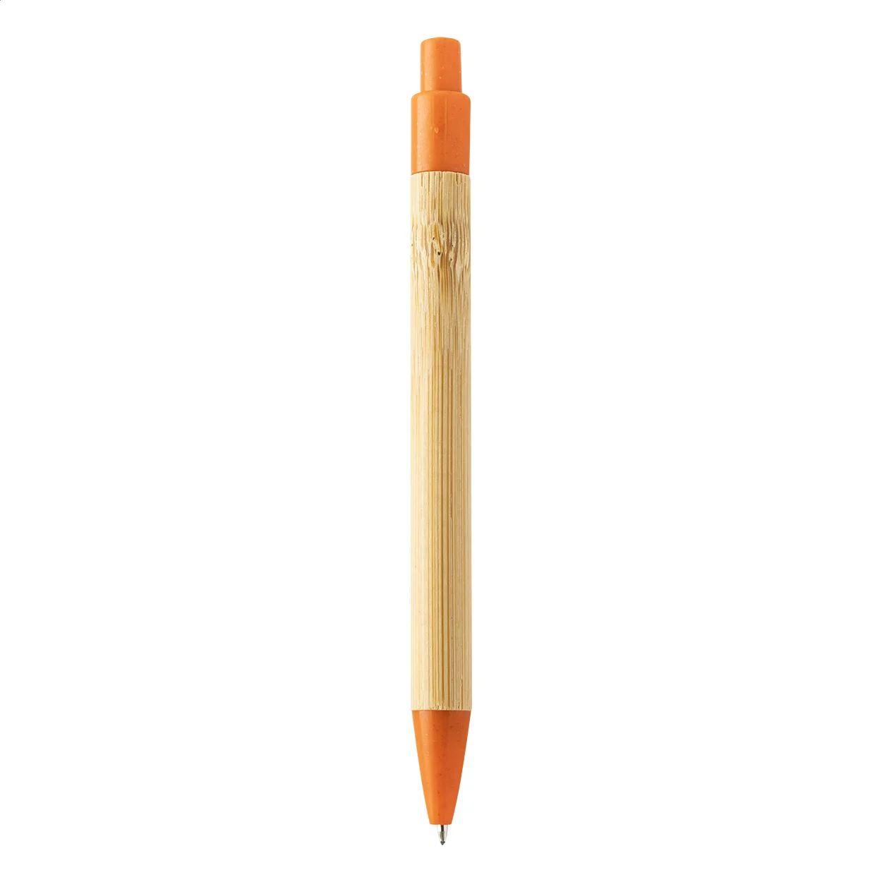Bambus-Kugelschreiber Boothic, orange, natur – Bild 4