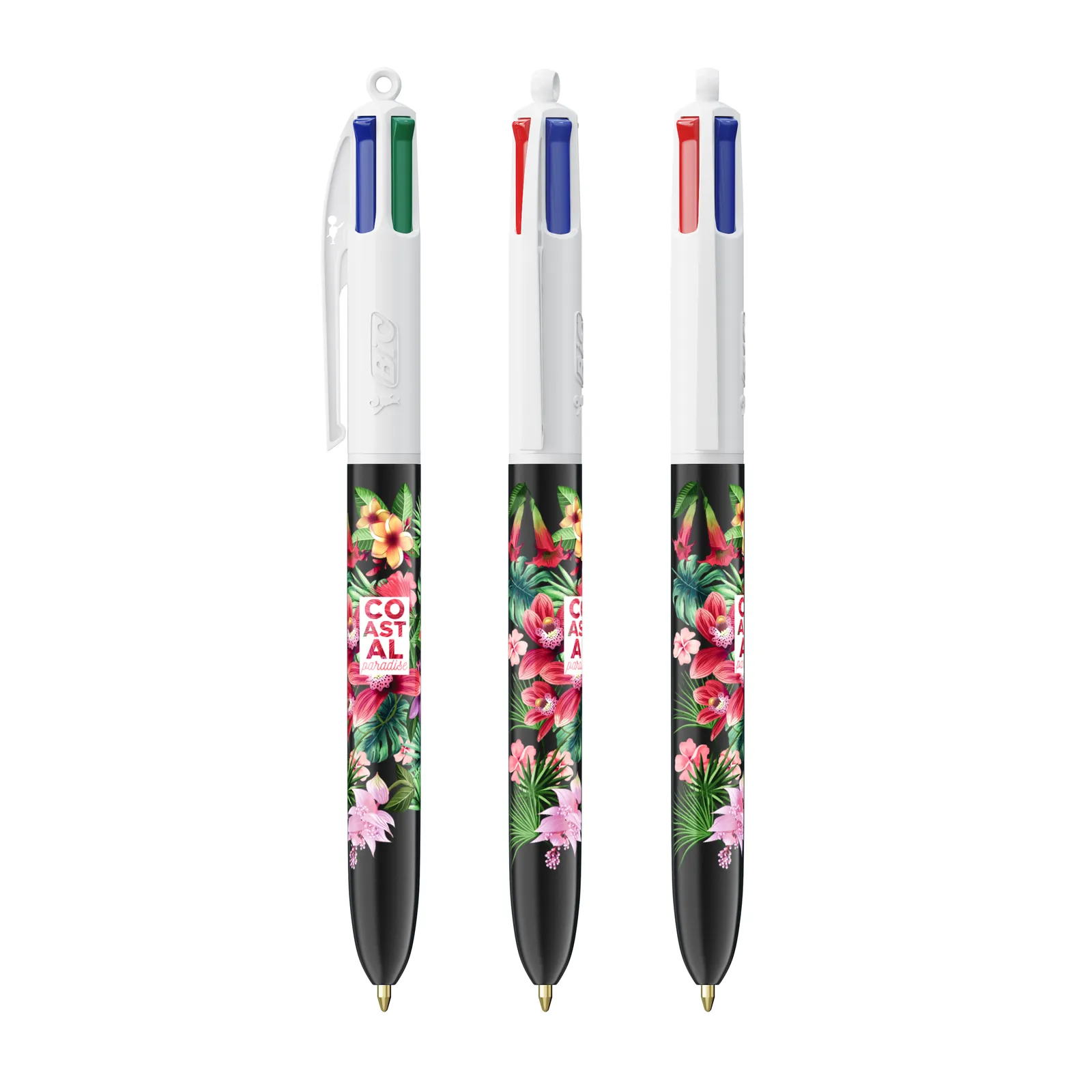 BIC® 4 Colours® ballpen, Weiß/Schwarz – Bild 2