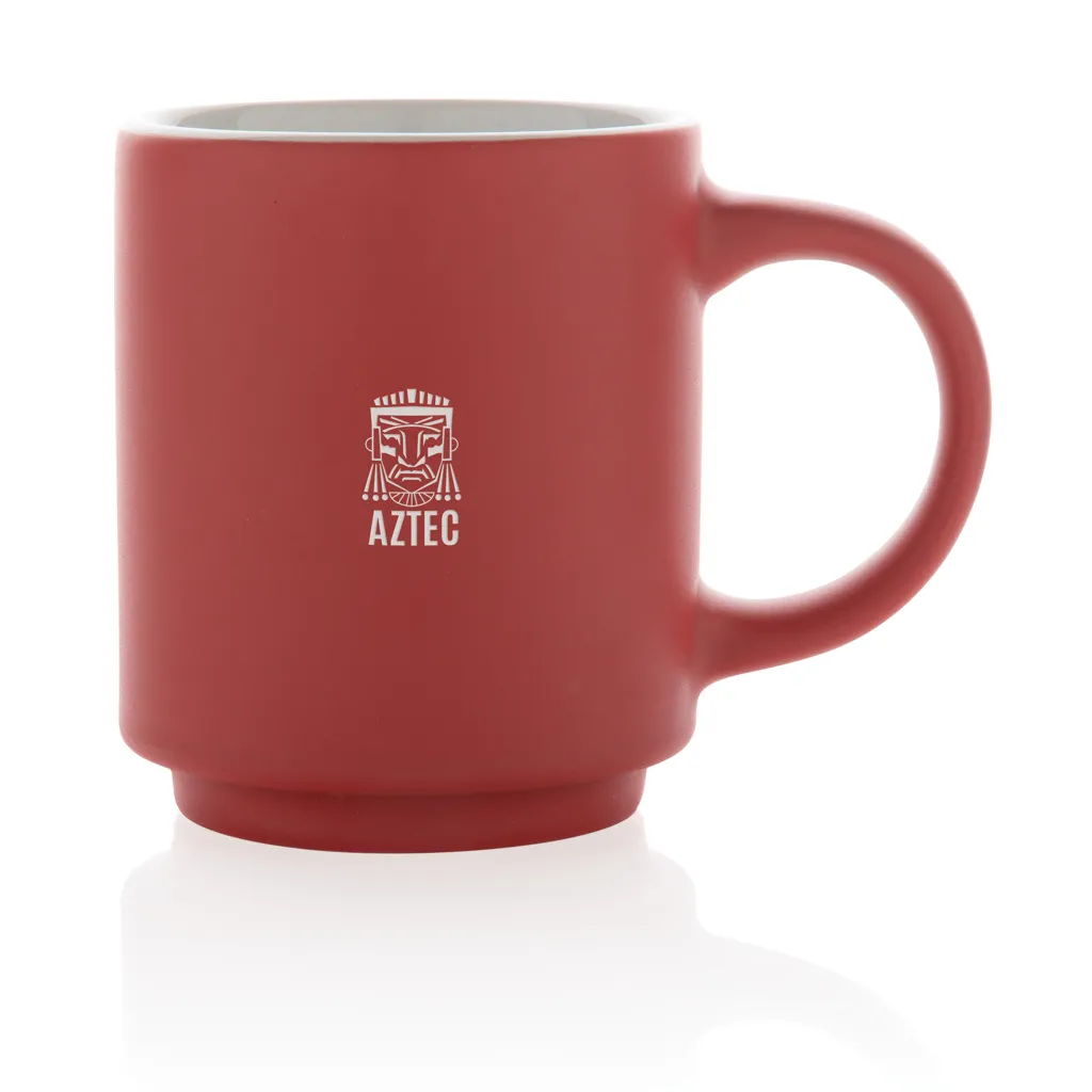 Stapelbare Keramiktasse, 180ml, rot – Bild 3