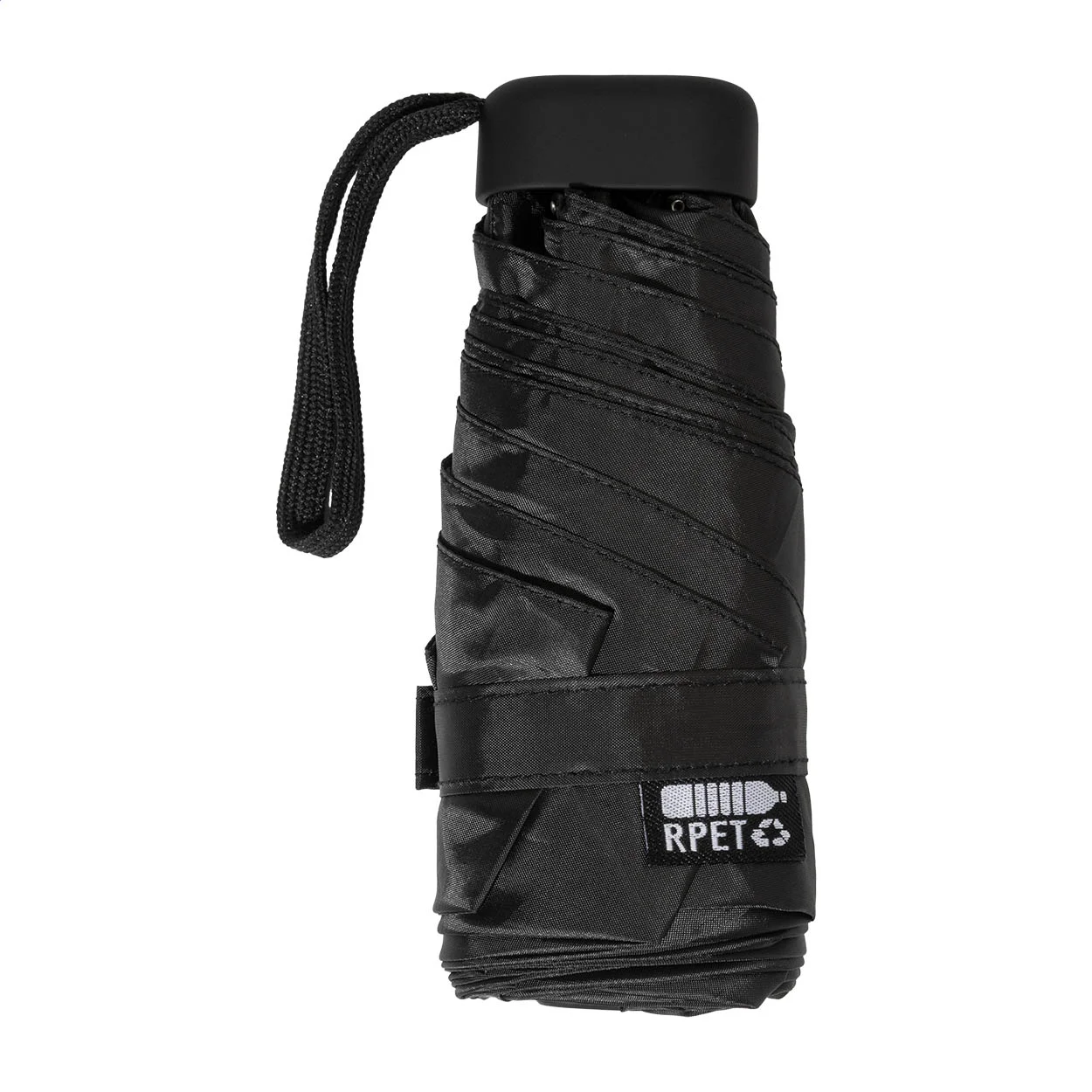 Mini-Taschenschirm Fractus aus RPET, schwarz – Bild 7