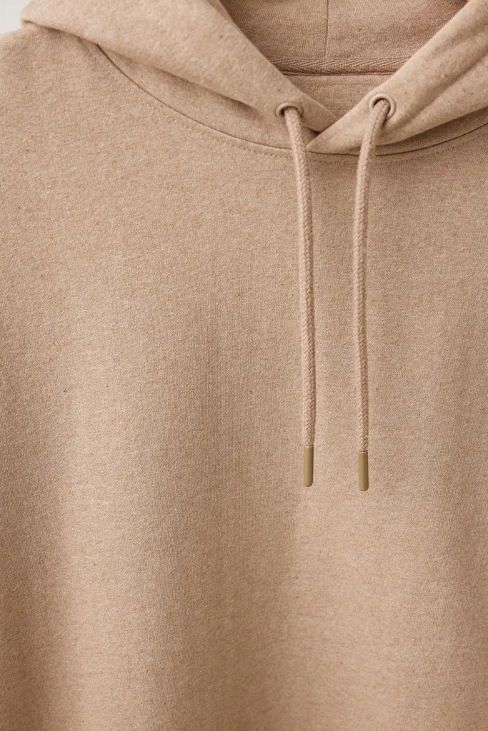 IQONIQ Torres ungefärbter Hoodie aus recycelter Baumwolle, heather brown – Bild 4