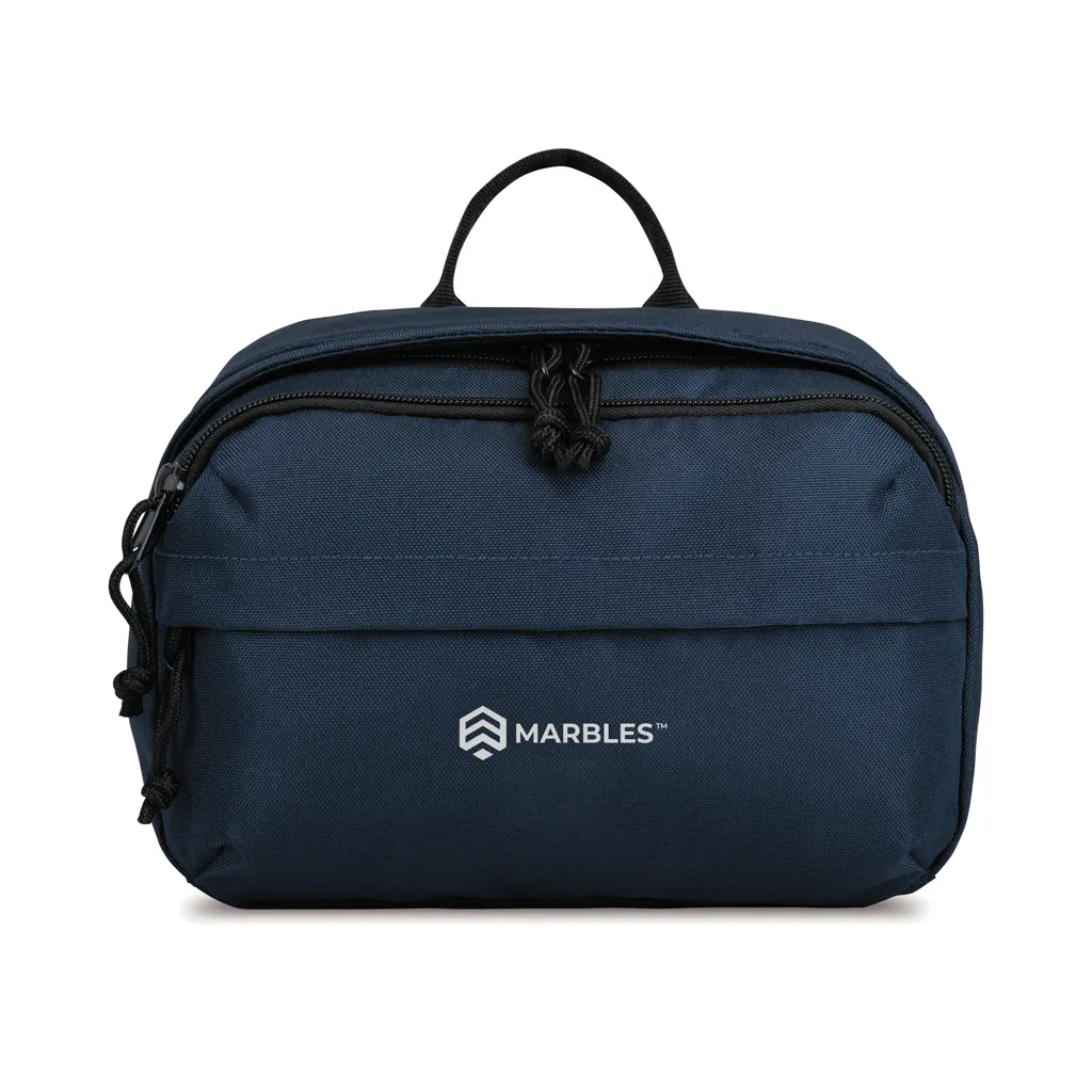 Renew AWARE™ rPET Kosmetiktasche, navy blau – Bild 3