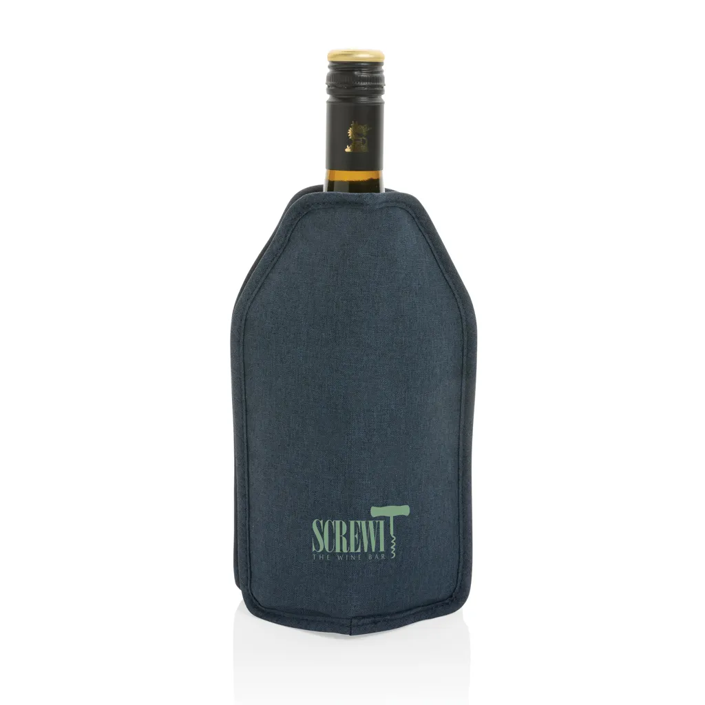 Vino AWARE™ rPET Weinkühler-Sleeve, navy blau – Bild 5