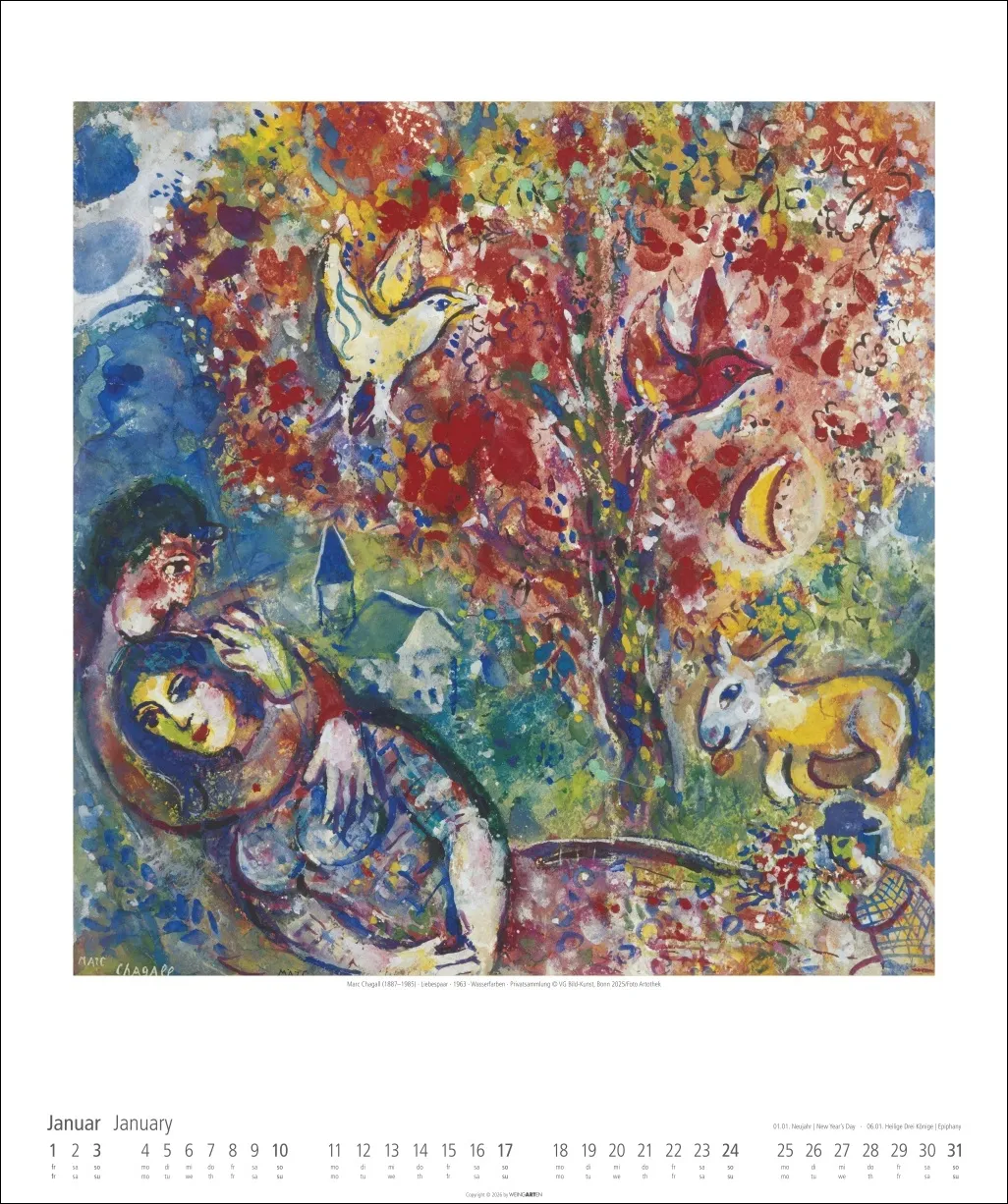 Marc Chagall Wandkalender 2027 – Bild 2